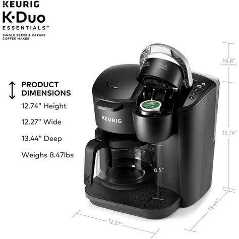 Keurig K Duo Essentials Single Serve Carafe Coffee Maker K Cup Pod