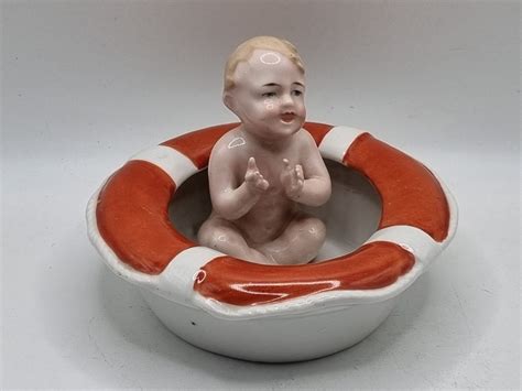 Naked Baby In Lifesaver Figurine Ornament Etsy