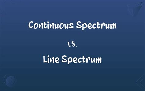 Continuous Spectrum Vs Line Spectrum Whats The Difference