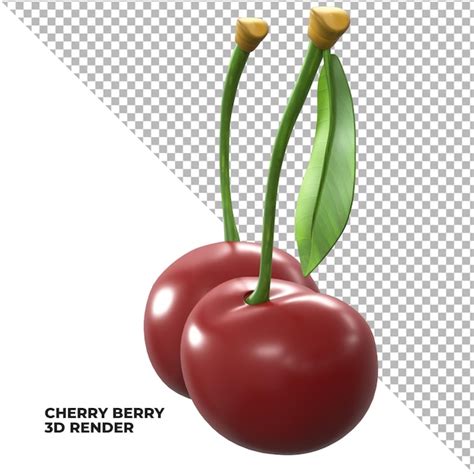 Premium Psd 3d Render Cherry Berry