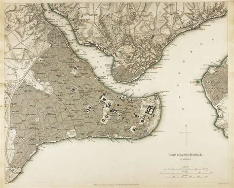 Constantinople Constantinople Istanbul Turkey City Plan Map Karte By Sduk 1840 Map