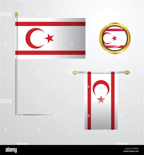 Cyprus Flag Pole Stock Vector Images Alamy