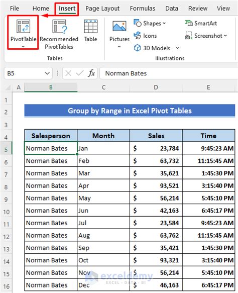 How To Group Time With The Same Interval In An Excel Pivot Table 2 Methods