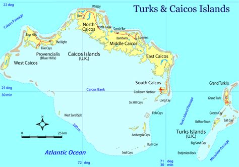 Turks And Caicos Islands Map