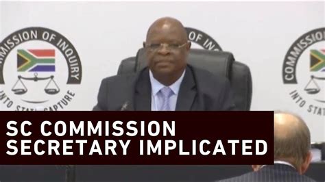 Zondo Commission Secretary Named In Bosasa Corruption Youtube