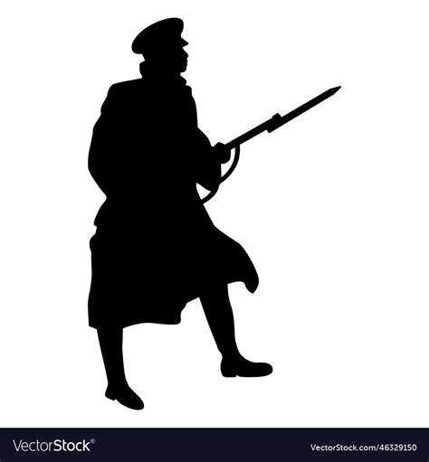 Army soldier uniform silhouette Royalty Free Vector Image