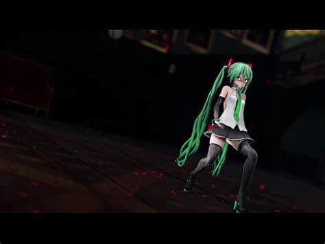 Miku Hatsune Undress Dance Hentai Pussy Plug Toy Reversible Campaign Song MMD D Green Hair