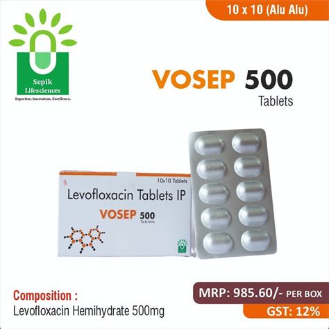 500 Mg Levofloxacin Tablets IP At Rs 985 60 Per Box Sepik