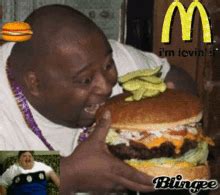 Fat Guy Eating Burger GIFs | Tenor