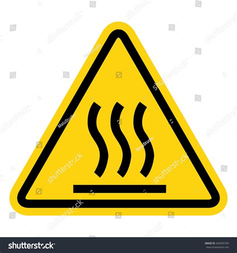 Warning Sign Hot Surface Vector Illustration Stock Vector Royalty Free Shutterstock