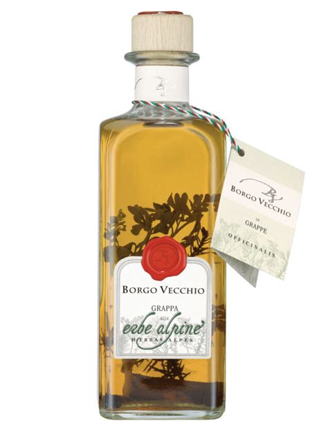 Grappa Aromatizzata Alle Erbe Alpine 500 Ml Borgo Vecchio Distilleria