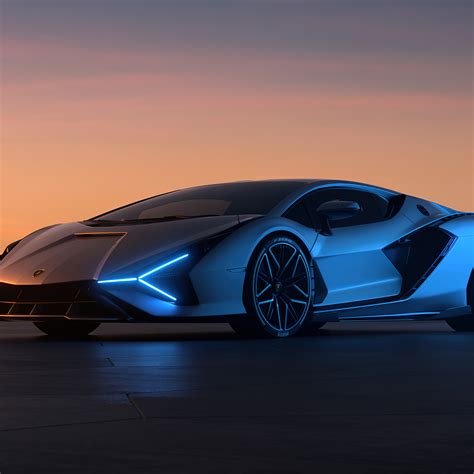 Lamborghini Sian Wallpaper 4K, CGI, Sunset