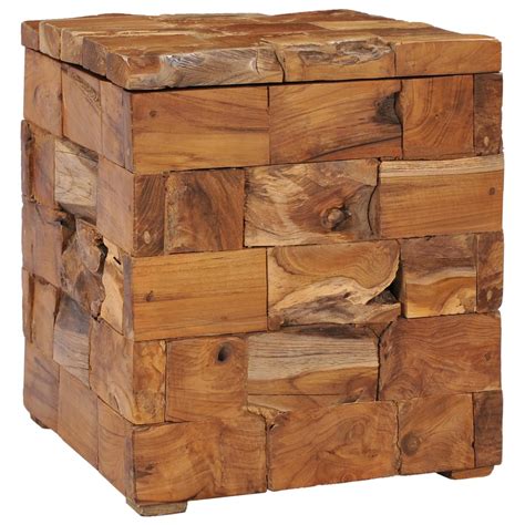 Hocker Mit Stauraum Massivholz Teak Discount Ch