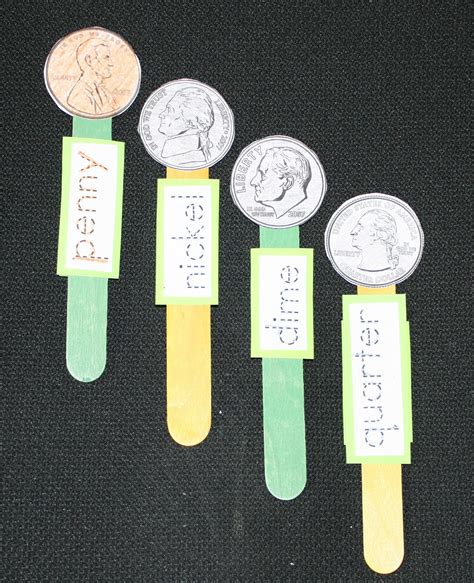 Coin Popsicle Stick Puppets - Classroom Freebies