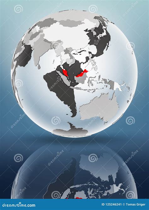 Malaysia On Political Globe Stock Illustration Illustration Of