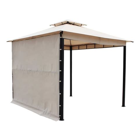 Gazebo Da Giardino Tettoia Apribile In Acciaio Beige 3 3x3 3 M