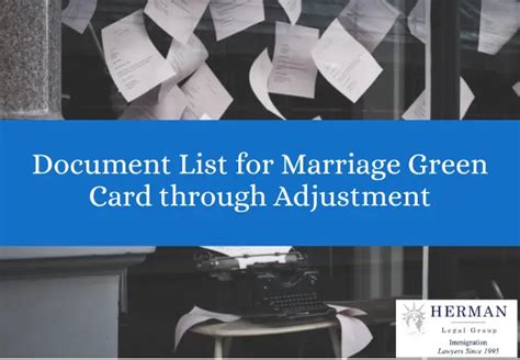 Document List For Marriage Green Card Through Adjustment Herman Legal