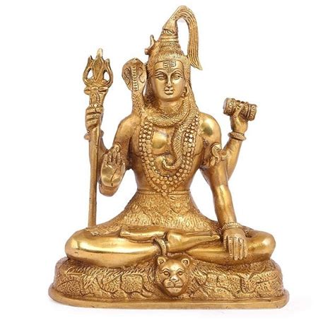 Golden Gold Plated Brass Shiva Statue Size Dimension Inch At Rs