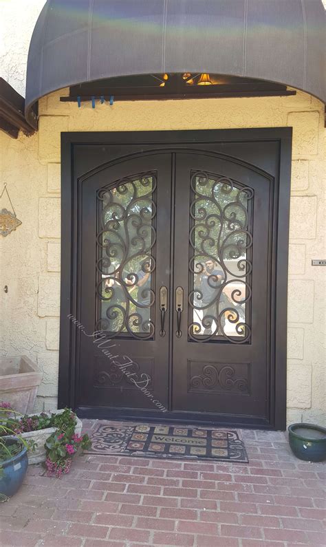 Tuscany Blackgold Double Entry Iron Front Doors Universal Iron Doors