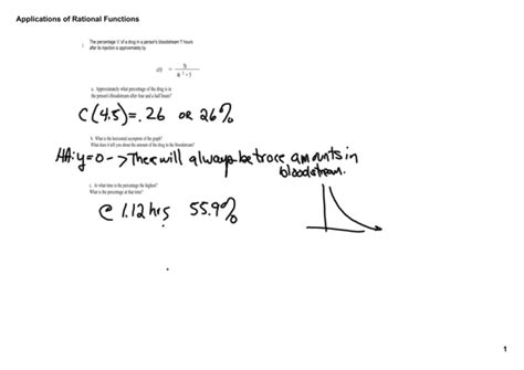 Applications of Rational Functions