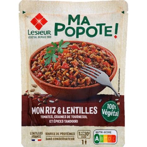 Lesieur Ma Popote Lesieur Doypack Riz Lentilles Tomates Graines De