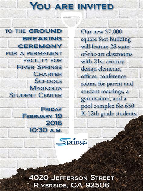 Ground Breaking Ceremony For Magnolia Student Center Springs Charter