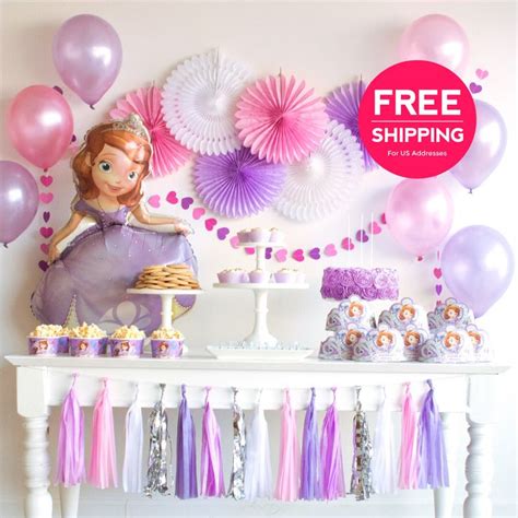 Sofia The First Party Supplies And Decorations Princess Sofia Birthday