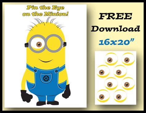 FREE Pin The Eye On The Minion Printabell Express