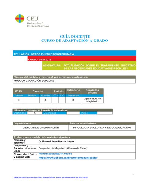 GUÍA DOCENTE CURSO DE ADAPTACIÓN A GRADO