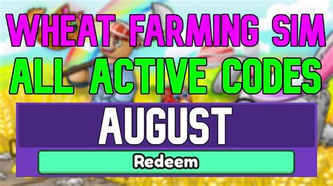 All New August 2022 Codes For Wheat Farming Simulator ROBLOX WORKING