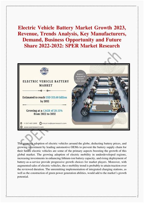 Ppt Electric Vehicle Battery Market Growth 2023 Revenue Trends Analysis 2022 2032 Powerpoint