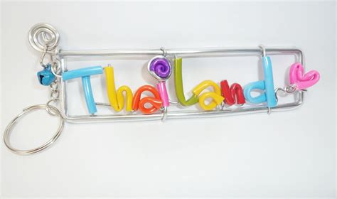 Thai Souvenir Thai Key Chain Wire Handmade Thai Key