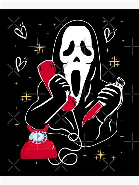 Funny Ghostface Halloween Costume, Scream Ghost Face Scary Premium Matte Vertical Poster