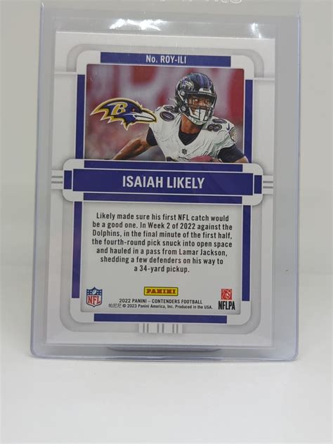 Panini Contenders Rookie Of The Year Contenders Roy Ili Isaiah