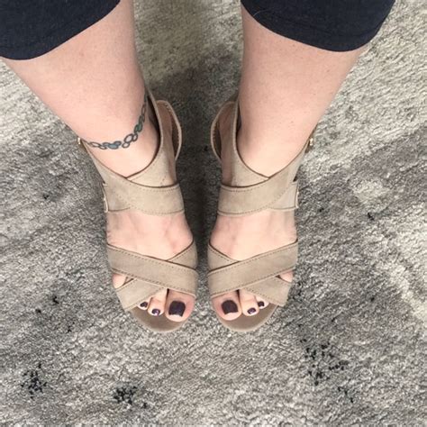 Guess Shoes New Gorgeous Guess Nude Suede Wedge Sandals M Poshmark