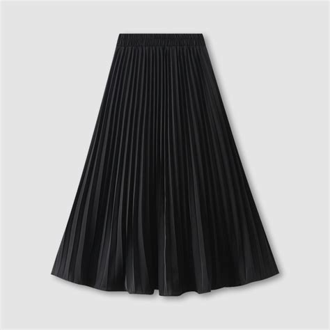 Idall Midi Skirtwomens Skirts Womens Pleated Skirt Spring And Summer Elastic Waist Slim Long