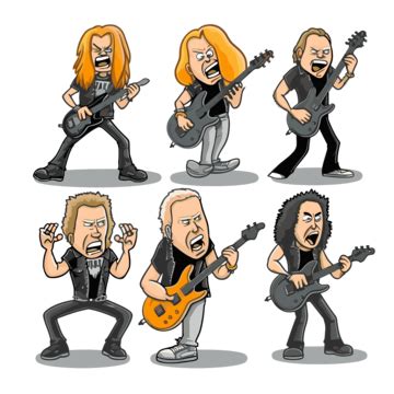 Hình ảnh Metallica Clipart Nhân Vật Ban Nhạc Kim Loại Nặng Thiết Lập ...