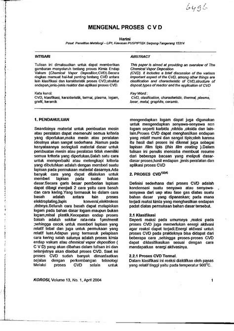 Pdf Mengenal Proses Cvd Dokumentips