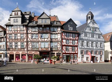Marketplace in Butzbach Stock Photo - Alamy