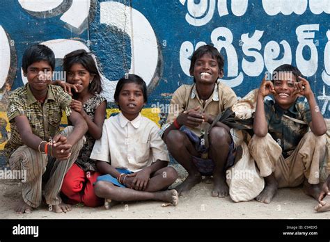 Indian Poor Children Smiling