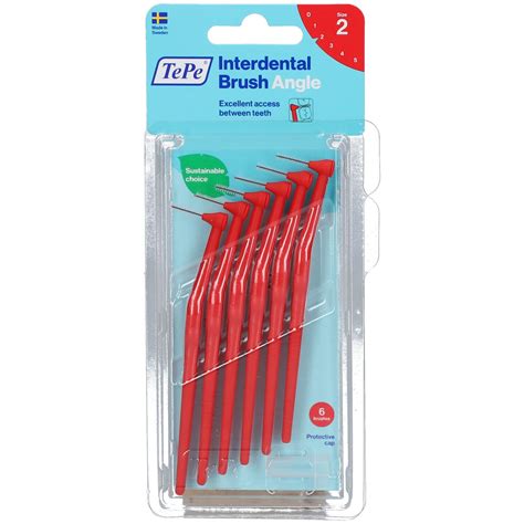 Tepe Angle Brossettes Interdentaires Rouge Mm Pc S