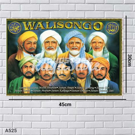 Jual Poster Walisongo Poster Sunan Gunung Jati Sunan Kali Jaga