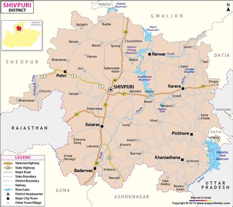 Shivpuri District Map