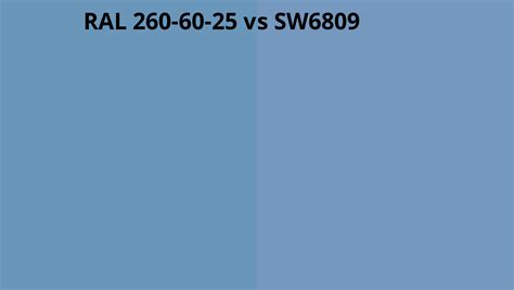 Ral 260 60 25 Vs Sw6809 Ral Colour Chart Uk