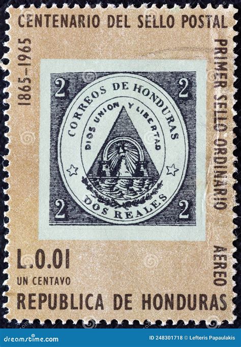 Honduras Circa A Stamp Printed In Honduras Shows A Stamp Of