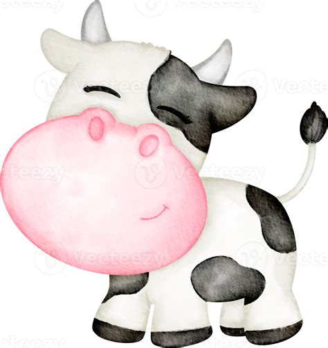 Watercolor Farm Cow 36912639 Png