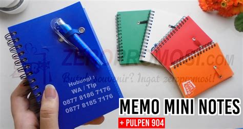 Jual Souvenir Mini Notes Yang Unik Pulpen Kode 904 Zeropromosi