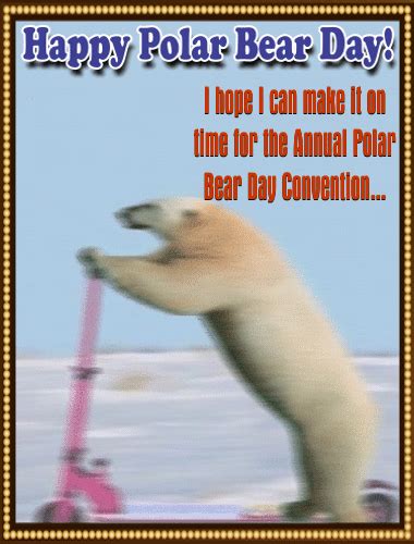 A Polar Bear Day Card! Free Polar Bear Day eCards, Greeting Cards | 123 Greetings