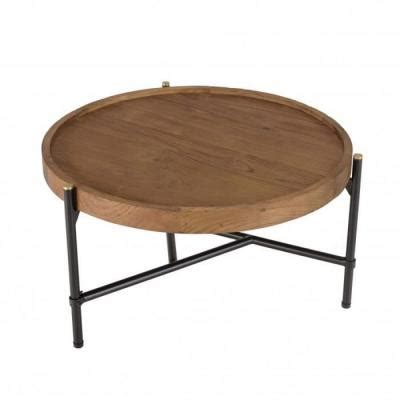 Macabane Alida Table Basse Ronde X Cm Plateau En Teck Recycl