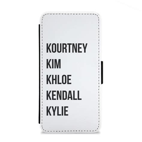 Kourtney Kim Khloe Kendall Kylie Kardashian Flip Wallet Phone